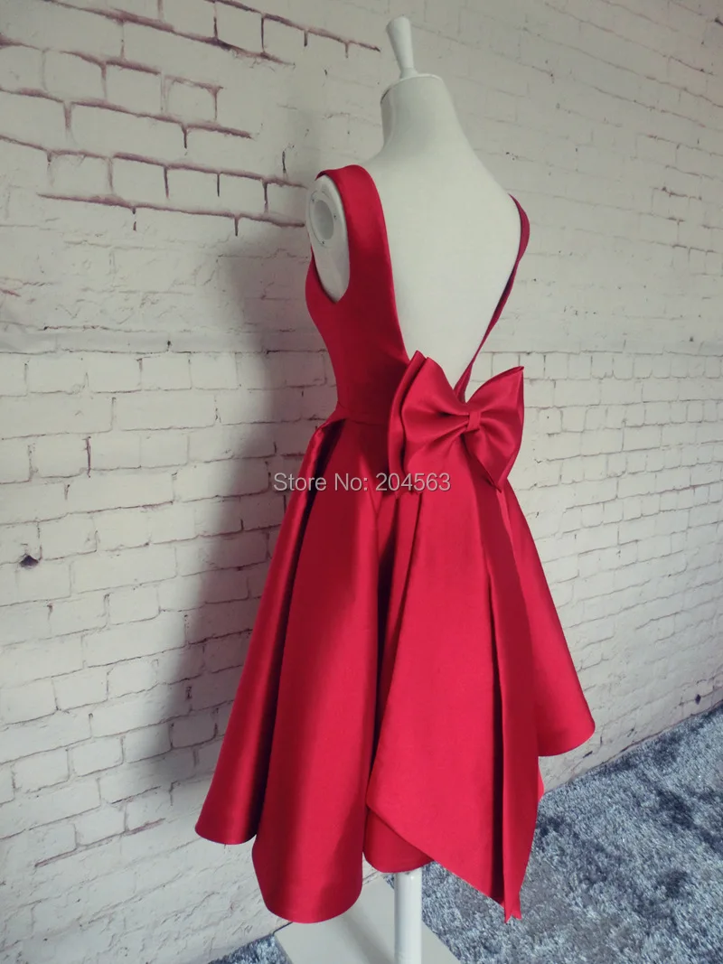 

2018 Best Selling Charming Backless Satin Short Bridesmaid Dresses All size/color