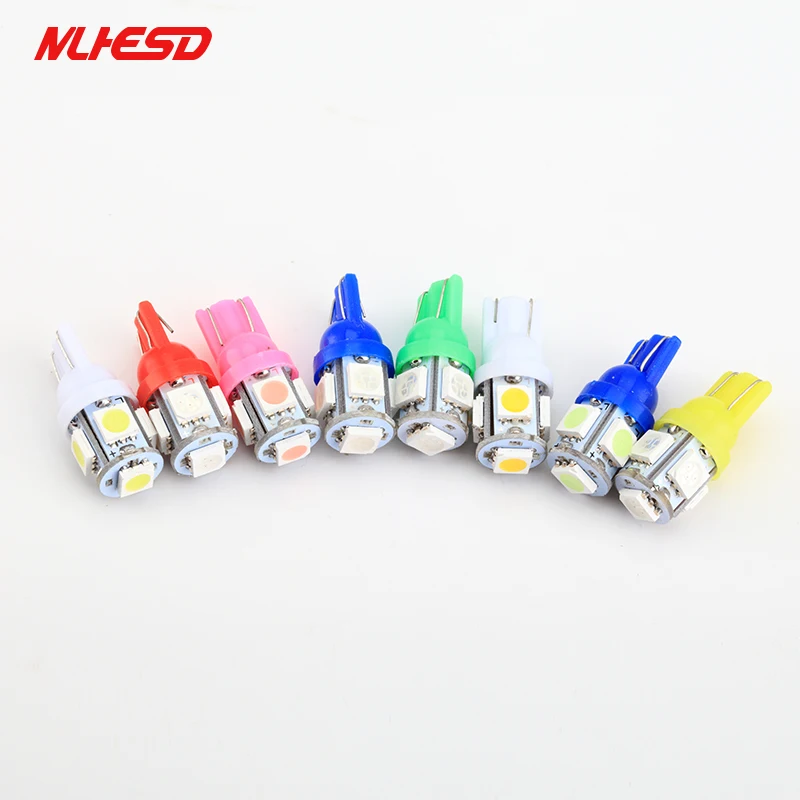 10 шт./лот грузовик светодиодный 24 V T10 W5W 5 SMD 5050 светодиодный 5SMD 5 светодиодный габаритный фонарь парковки Индикатор лампы для чтения Белый Синий 24 V