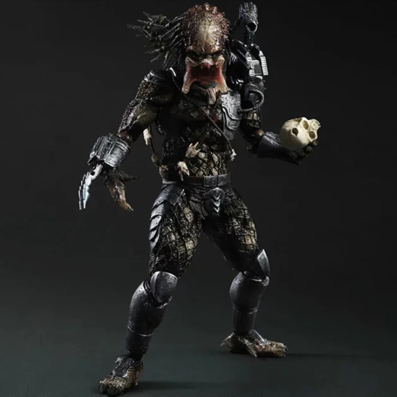 

27cm Play Arts Kai Predator Figure Alien Hunter Super Hero Collectible Action Figure Model Christmas Gift Toys for Kid with Box