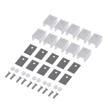 

Cooling Radiator Aluminum Heatsink Transistor Grille Shape Heatsink Cooling DIY Cooler for Computer IC LED Power Transistor New
