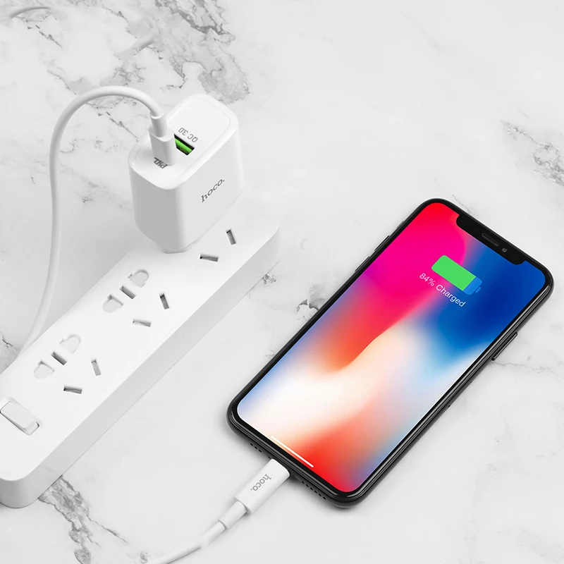 Зарядное устройство HOCO USB быстрое зарядное PD QC4.0 QC 3 0 EU US UK Type C для iPhone 11 Pro Max X Xiaomi