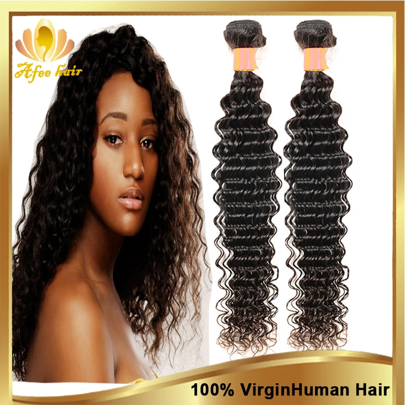 

Unprocessed 5A mongolian deep wave hair 2pcs free shipping cheap human hair weave mongolian virgin hair deep wave natural black