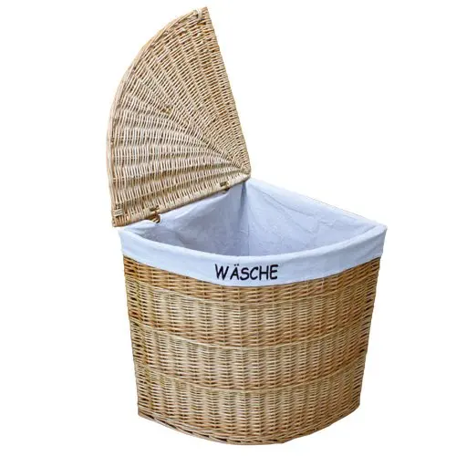 Wicker Linen corner laundry basket Storage Rattan 57x57xH65 cmin