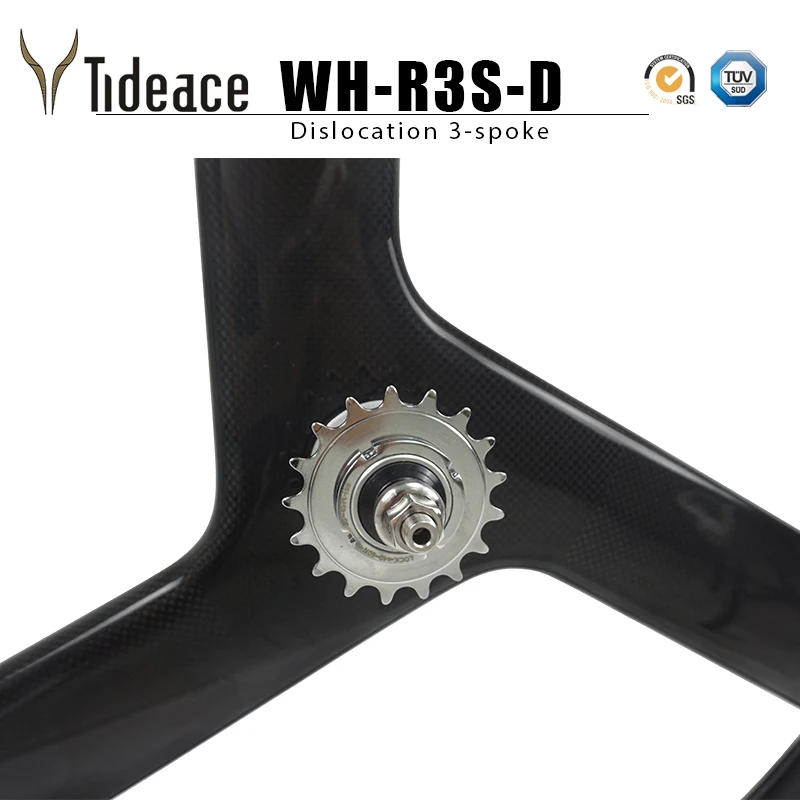Tideace 3 спиц fixed gear Карбон колеса 700c tri Колесная для дорожного следа велокроссовый