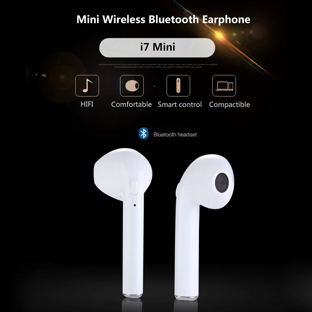 

i7 Mini Wireless Bluetooth Earphone for Andriod iPhone listen to music phone call sport stereo earbud earset with charging box