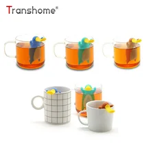Transhome 1 шт. милый мультфильм Чай Infuser для творчества разные цвета силиконовый чай сито, фильтр для чая