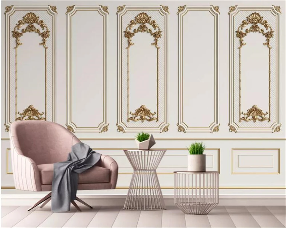 beibehang Custom Any Size Mural Wallpaper 3D Embossed door ...