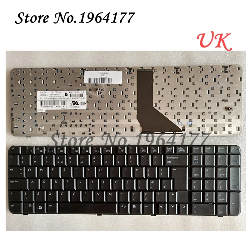 Новая клавиатура Великобритании для HP Compaq 6820 6820S V071326AK1 454220-031 Клавиатура ноутбука