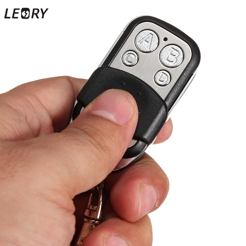

LEORY 4 Channel 433MHz Wireless RF Door Remote Control 4 Keys 059116 062162 Electric Gate Garage Door Code Key Fob Controller