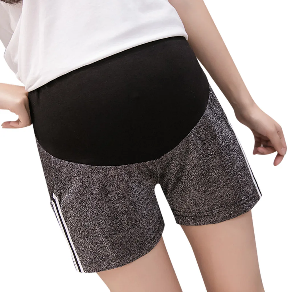 

MUQGEW Summer Short Maternity 2019 Women's Maternity Summer Stretch Wear Pregnant Women Solid Sports Shorts