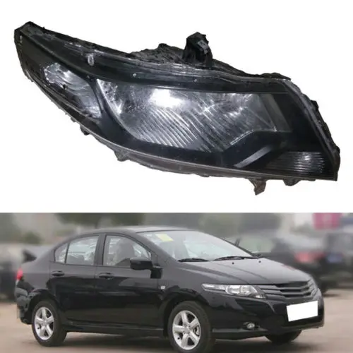 

Headlight Lamp Assembly Set NEW For Honda City 01/2009-04/2012