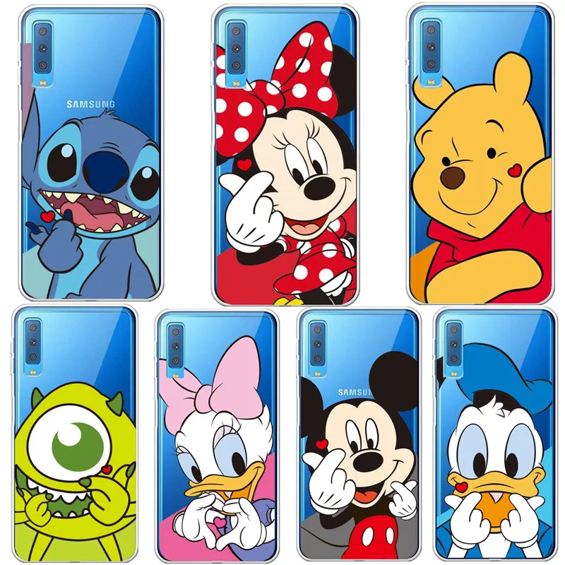 

Mickey Minnie Phone Case For Coque Samsung Galaxy A30 A50 A10 A7 2018 A750 A6 A8 Plus 2018 M10 M20 Soft Silicone Phone Cover
