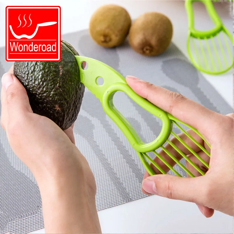

Fruit Gadget Cutter Tool 3 in 1 Plastic Avocado Slicer Avo Knife Personal Gift Private Present
