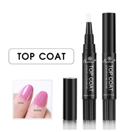TOP COAT Один шаг 3 в 1 гель для ногтей с блестками кисточка для дизайна ногтей замочить от УФ-светодиодный Гель-лак для ногтей, Лаки без необходимы вещи наивысшего& Базовое покрытие блестящие маникюрный лак - Цвет: TOP COAT