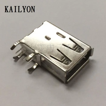 

100pcs The side inserted USB A parent interface side inserted 90 degree inserted in USB female body length cut