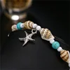 Carcasa nueva tobillera con cuentas de estrella de mar para mujer, tobillera de playa, pulsera de pierna hecha a mano, cadena de pie Bohemia, sandalias de joya Boho, regalo ► Foto 3/6