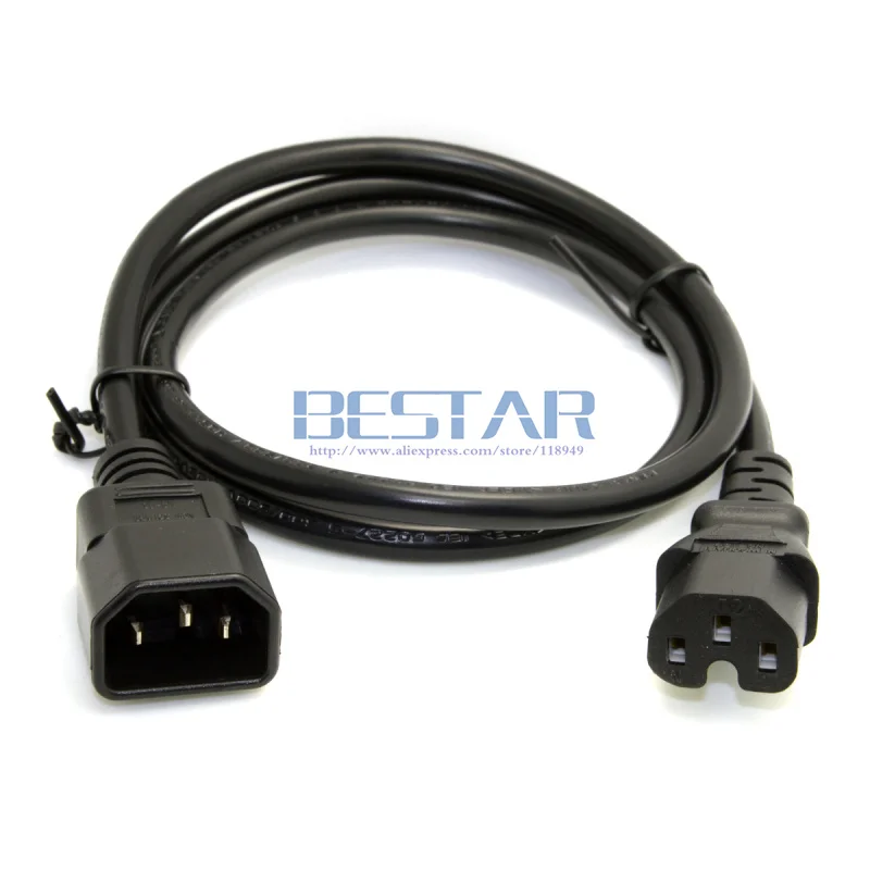 

IEC 320 C14 Male to IEC320 iec C15 IEC 60320 Female Power Extension Cable for Kettle Plug 100cm 1M 3FT