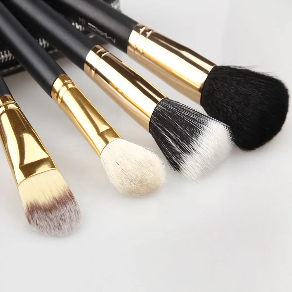 12pcs makeup brushes maquiagem powder eye shadow gold handle goat hair (3)