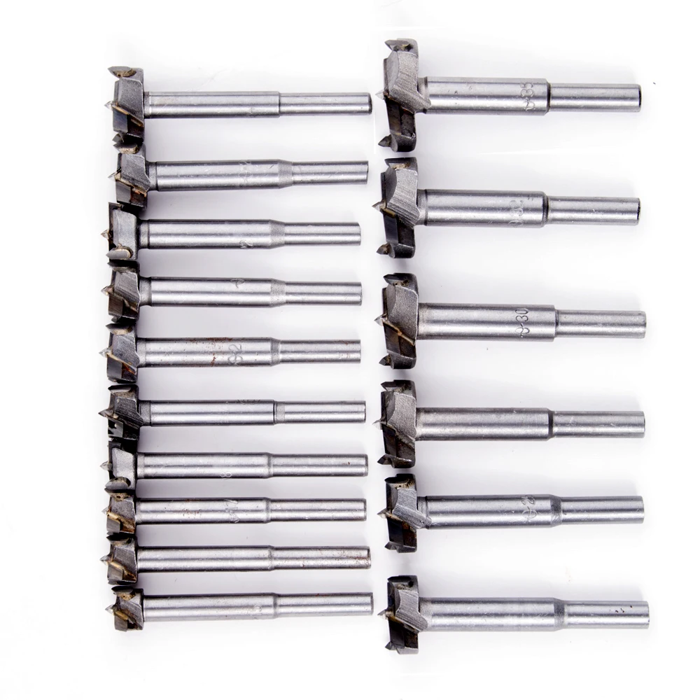 

16PC 15-35mm Forstner Auger Drill Bit Set Wood Drilling Woodworking Hinge Hole Saw Window Wooden Cutting Rotary Tool Accessories
