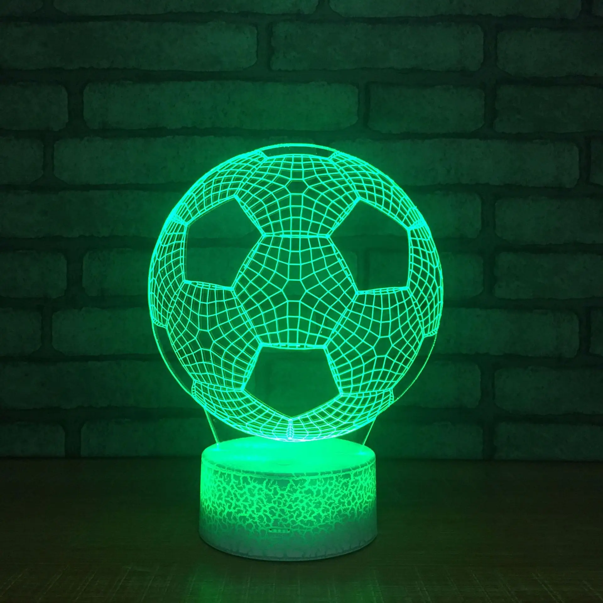 Bursting Pattern Football 3d Night Light Colorful Color Touch Led Light