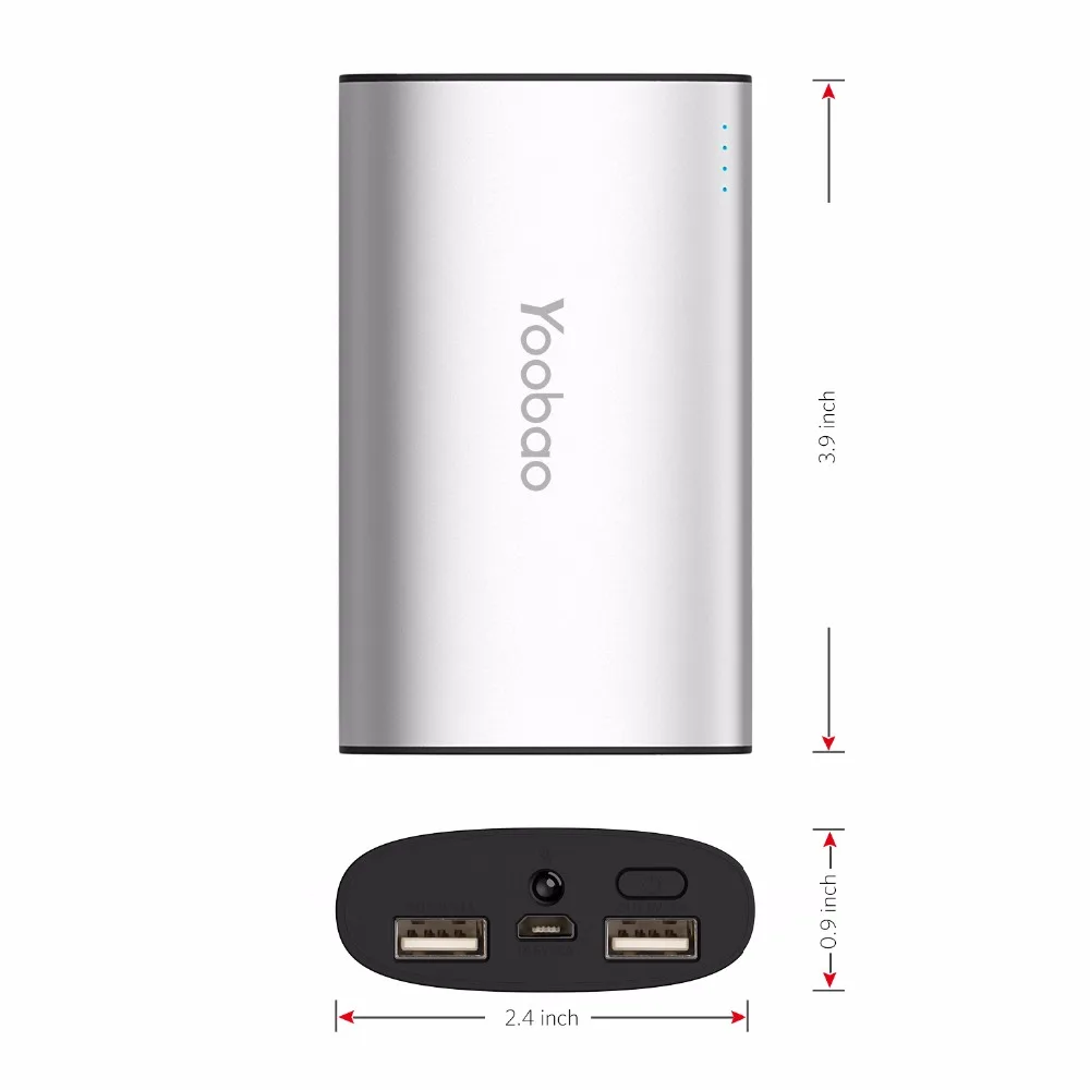 Yoobao YB 6013Pro 10200 мАч внешний аккумулятор ультра тонкий полимерный металлический
