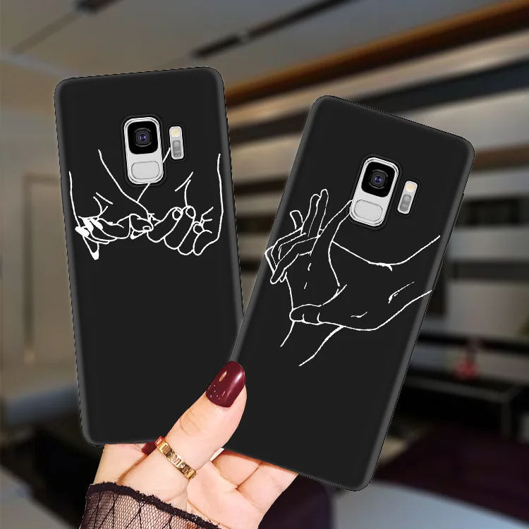 

Hand Couple Print Cover For Coque Samsung Galaxy A3 A5 A7 2016 2017 A6 A8 Plus 2018 S6 S7 Edge S8 S9 Plus Note 8 9 Silicon Case