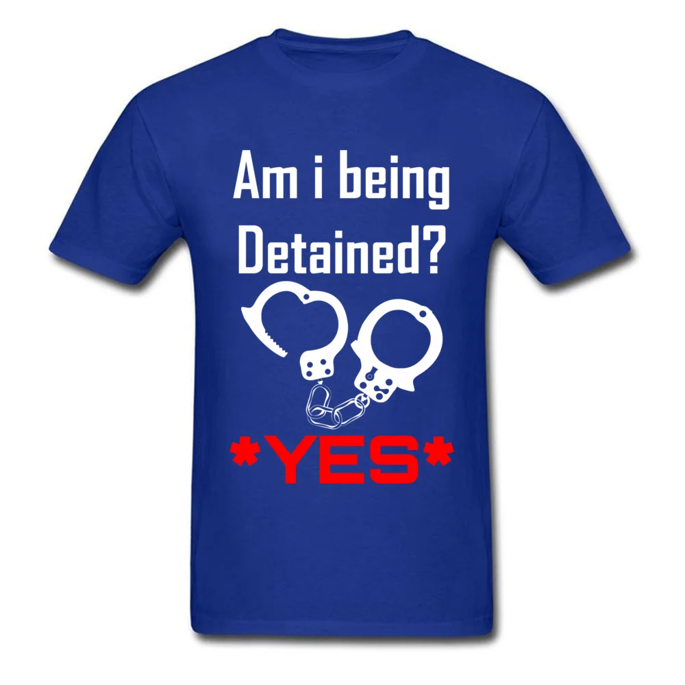 Detained Lovers Day 100% Cotton Round Collar Tops & Tees Short Sleeve Design Tops Tees Cute Customized T-Shirt Detained blue