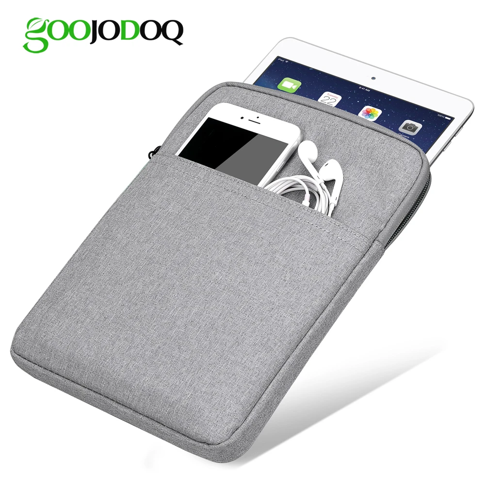 Tablet Case Sleeve For iPad 2018 2017 9.7 Bag Cover, GOOJODOQ Shockproof Protective Tablet Pouch for iPad Pro 11 Case 2018