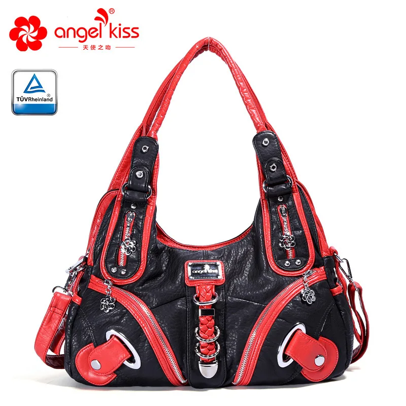 Angelkiss Мода Высокое качество 2 верхней застежкой молнией мыть из искусственной