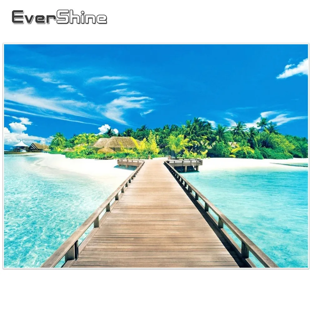 

EverShine Diamond Painting Cross Stitch Landscape Diamond Embroidery Diy Handmade Diamond Mosaic Picture Rhinestone Home Decor