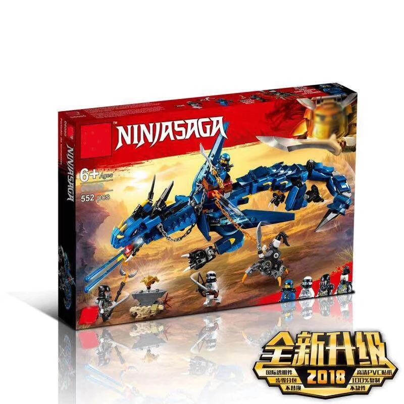 

New Ninja Series Stormbringer Set Dragon Compatible With LegoINGLY Ninjagoes 70652 Model Building Blocks Bricks Toys Children