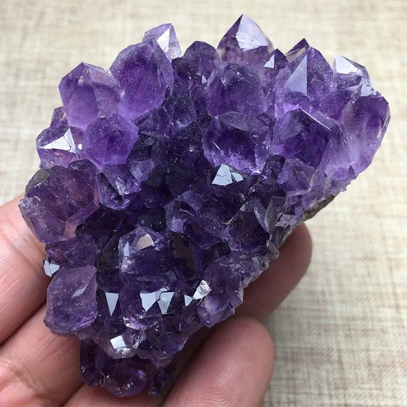 Новый натуральный Уругвайский аметист кластера Geode фиолетового цвета с