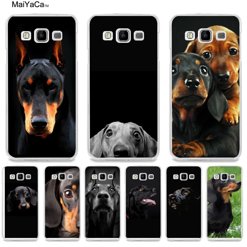 MaiYaCa черный такса Doberman собака лицо красивый чехол для телефона Аксессуары samsung A3 A7
