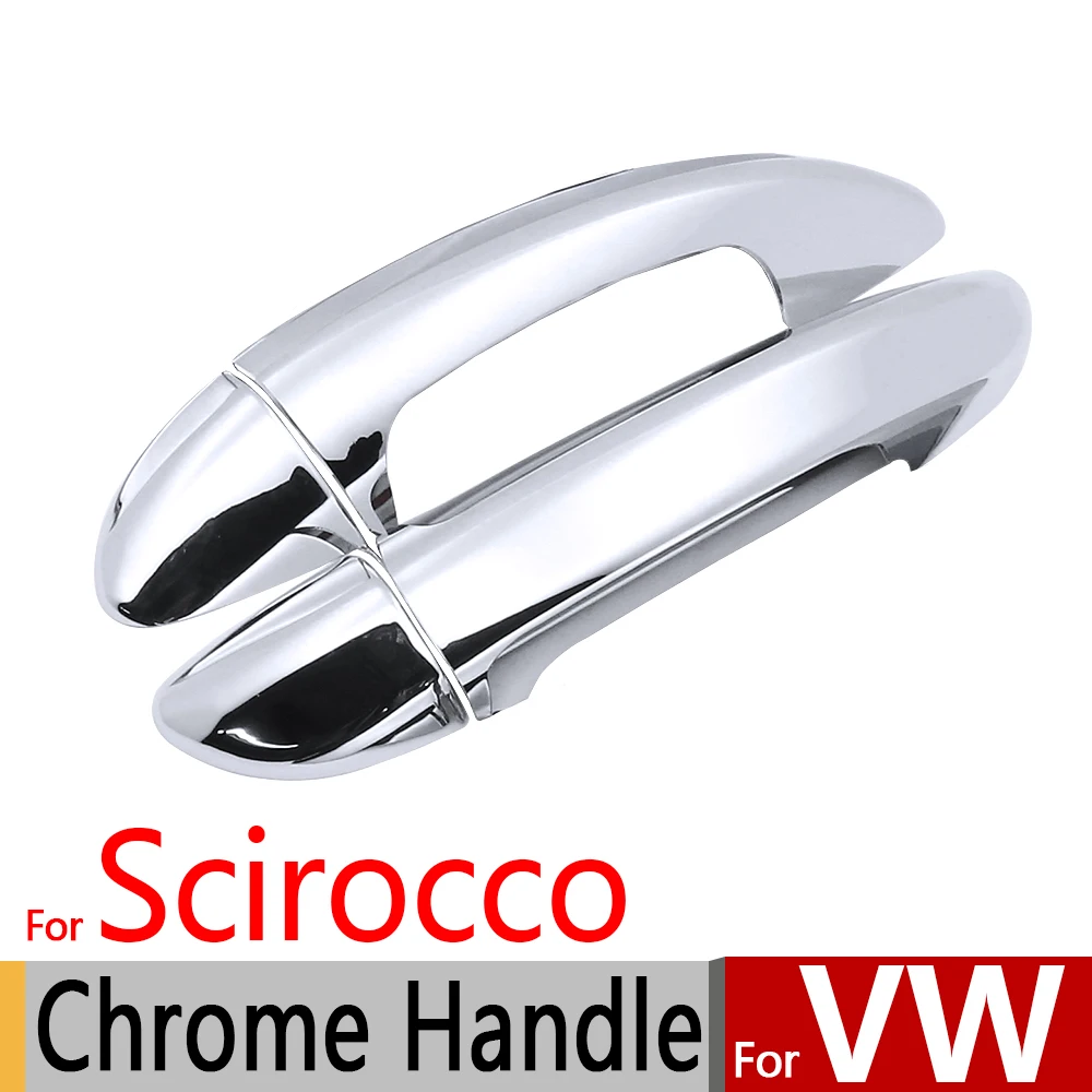 Для VW Scirocco хромированные покрытия для дверных ручек аксессуары набор отделки 2