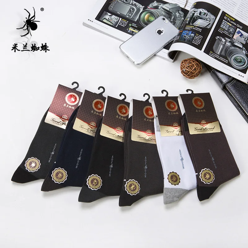 Носки мужские повседневные из чесаного хлопка с вышивкой|casual socks|socks breathablecombed cotton