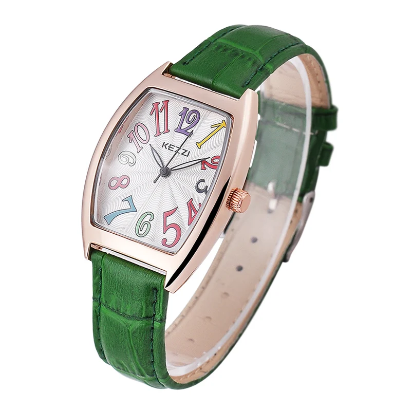 Custom Jw618 Kezzi Fancy Women Tonneau Gold Case Wrist Custom Made Big Colorful Number Leather Strap Ladies Quartz Watch Discount Designer Watches Watch Discount From Wrist2 Watch 14 51 Dhgate Com