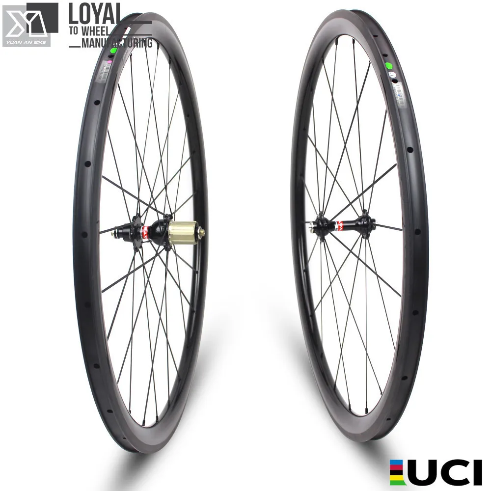 700c углеродное Велосипедное колесо 38 мм глубина 25 ширина u образная Aero Road Wheelset Clincher