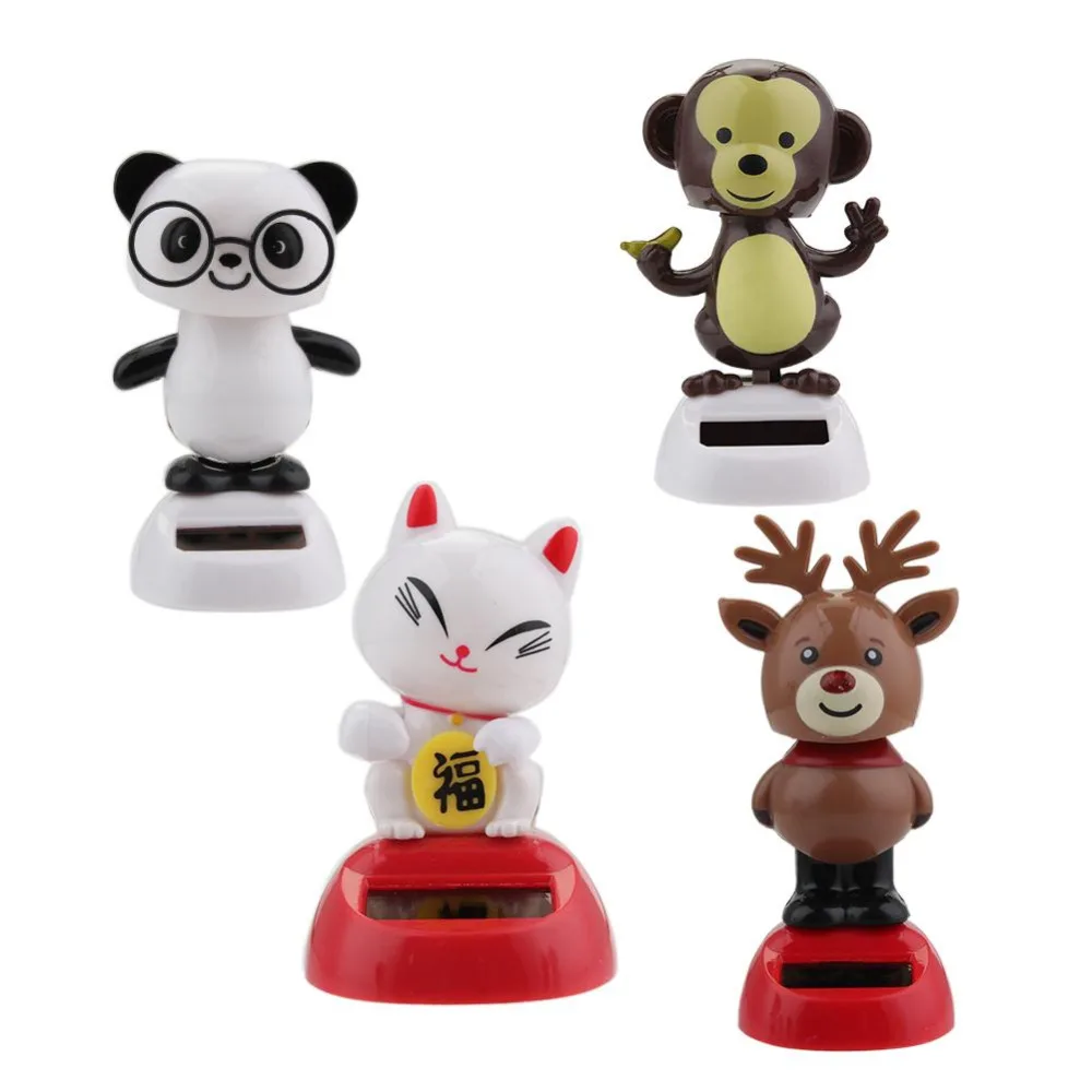 Menggemaskan Solar Powered Menari Monyet Kucing Panda Hewan Bapa