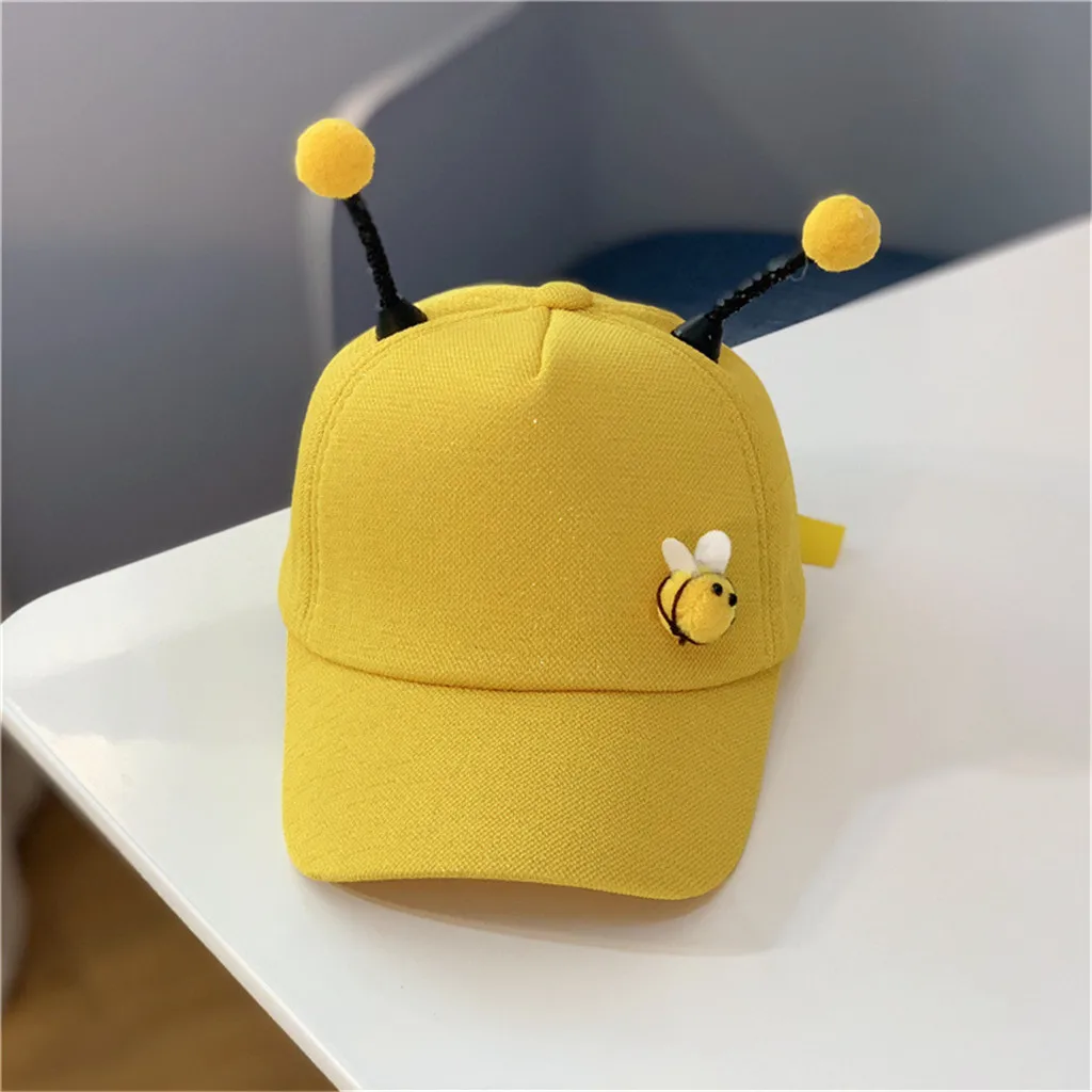 

Cute Baseball cap Children unisex cotton Summer Polo Bee Sun Pony Adjustable kids Hats gorra beisbol#pingyou