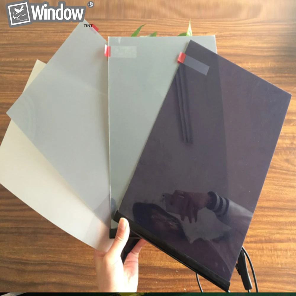 Smart Tint PDLC film switchable glass / smart glass Film A4 Samplein