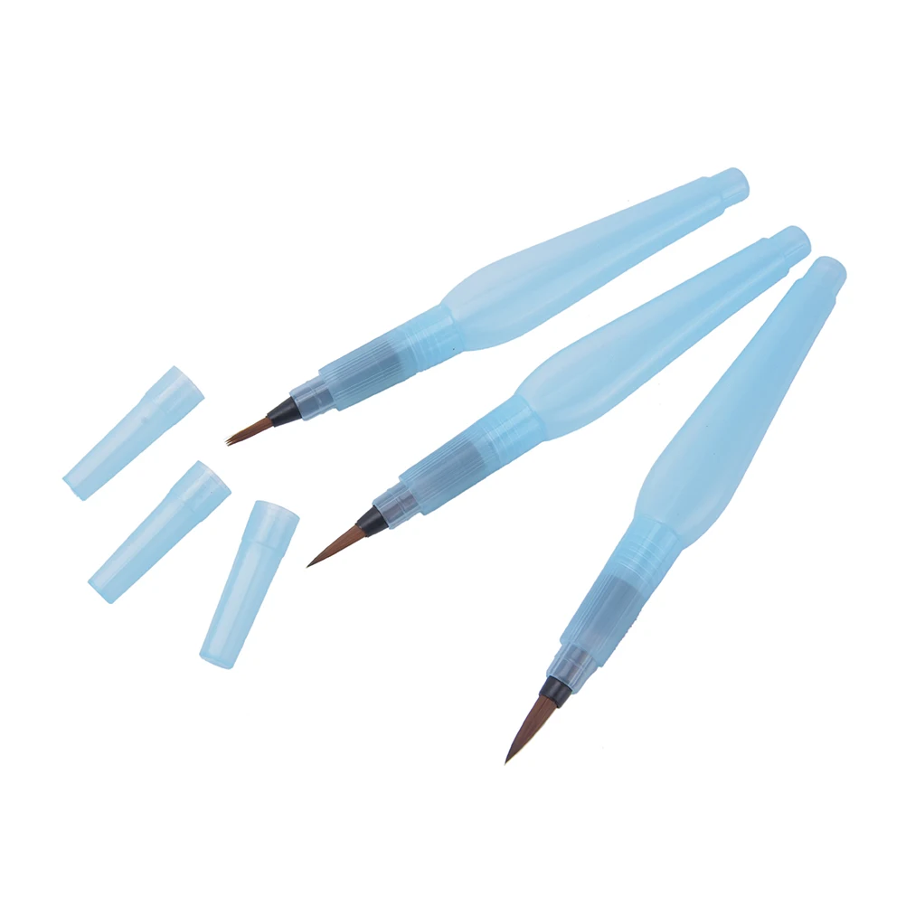 Многоразовая ручка большой емкости чернильная ручка для воды с цветным рисунком картина иллюстрация каллиграфическое письмо кисть 3 шт