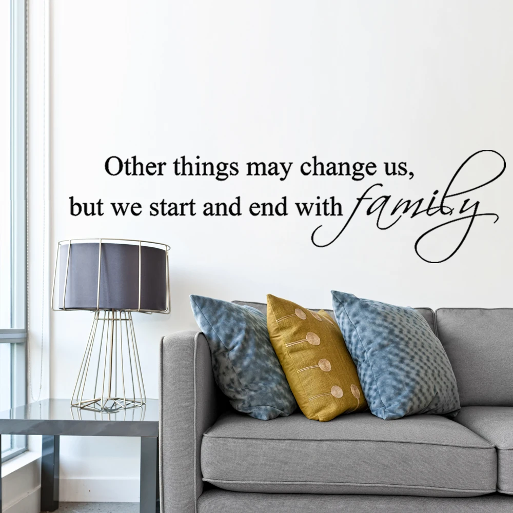 Other Things May Change Us, But We Start and End With Family Family