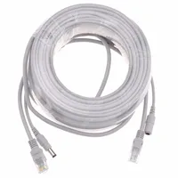 Network Cable Power Supply Two In One Ethernet Cable 5M/10M/20M/30M RJ45 Extension Cable RJ45+DC For IP Camera 2