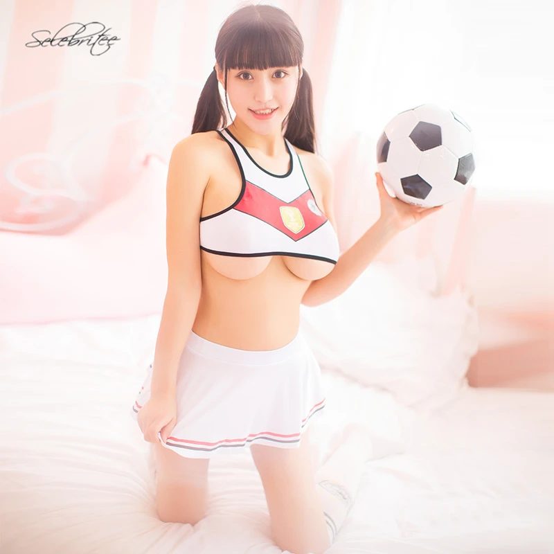 Selebritee البرازيلي والتنورة مجموعة طفل تأثيري مثير ازياء زي كأس العالم لكرة القدم فتاة المشجع الزي 4 قطع Selebritee البرازيلي والتنورة مجموعة طفل تأثيري مثير ازياء زي كأس العالم لكرة القدم فتاة المشجع الزي 4 قطع