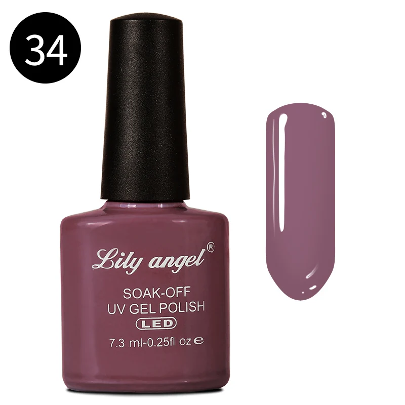 Lily angel, дизайн ногтей, Гель-лак телесного цвета, 7,3 мл, 110 цветов, замачиваемый, УФ светодиодный Гель-лак для ногтей, Набор лаков - Цвет: 34
