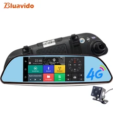 Bluavido 7″ 4G Android Car Rearview mirror DVR GPS Navigation Full HD 1080P video Recorder Dual Camera ADAS Car Detector dashcam