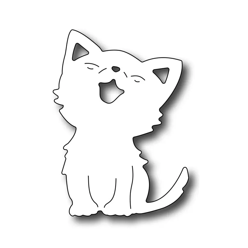 Шаблон котика для вырезания