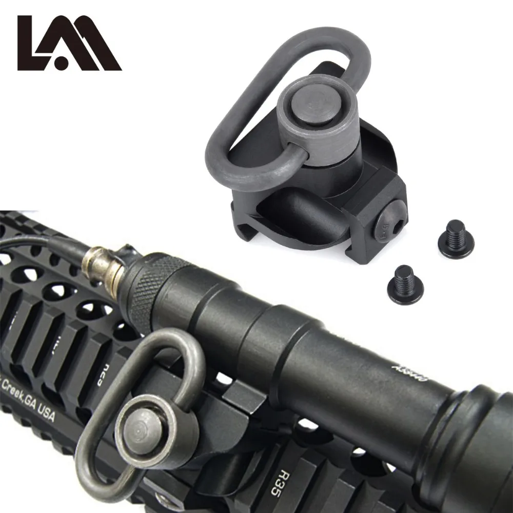

LAMBUL Airsoft M7 Scout Light Mount Adapter RAS RIS Handguard to M300 M600 Series Flashlight Quard Rail Sling Swivel Mount
