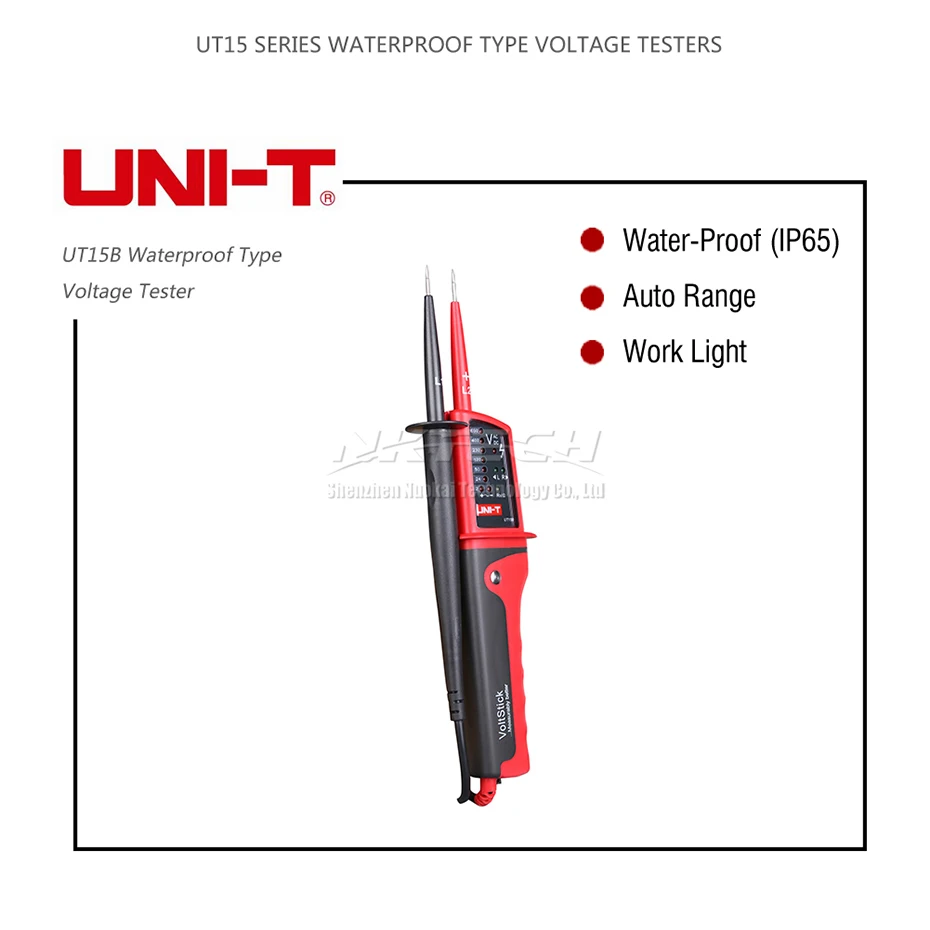 UNIT-T UT15C UT15B водонепроницаемые детекторы напряжения измерители ручка звуковой сигнал светодиодный светильник индикатор AC/DC V непрерывность фазы вращения тестер