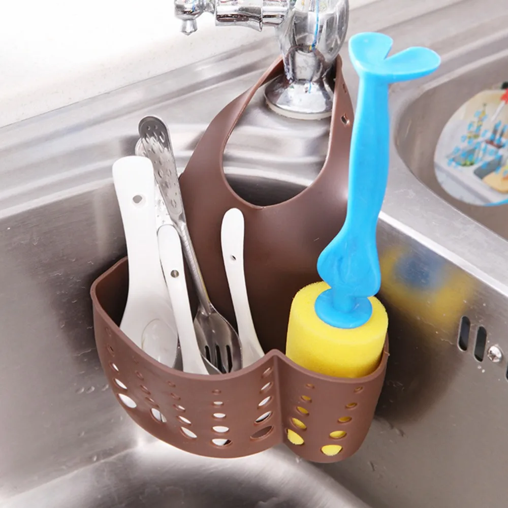 

1 PCS 4 Colors Portable Kitchen Hanging Drain Bag Basket Bath Storage